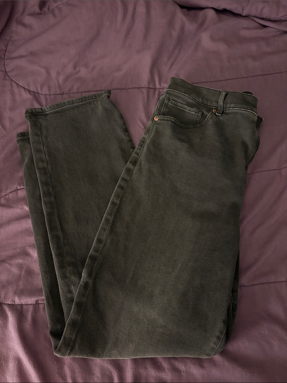 Black Straight-Leg Jeans